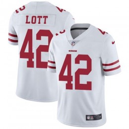 San Francisco 49ers #42 Ronnie Lott White Men's Stitched NFL Vapor Untouchable Limited Jersey