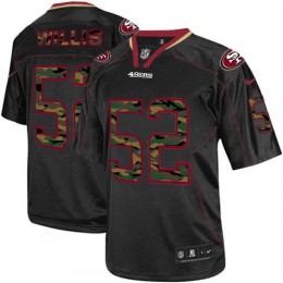 San Francisco 49ers #52 Patrick Willis Black Men's Stitched NFL Elite Camo Fashion Jersey