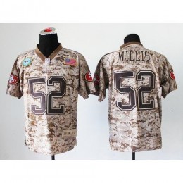 San Francisco 49ers #52 Patrick Willis Camo Men's Stitched NFL New Elite USMC Jersey