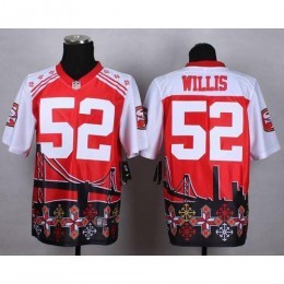 San Francisco 49ers #52 Patrick Willis Red Men's Stitched NFL Elite Noble Fashion Jersey