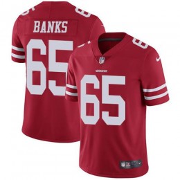 San Francisco 49ers #65 Aaron Banks Red Team Color Men's Stitched NFL Vapor Untouchable Limited Jersey