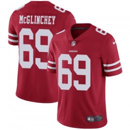 San Francisco 49ers #69 Mike McGlinchey Red Team Color Men's Stitched NFL Vapor Untouchable Limited Jersey