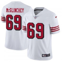 San Francisco 49ers #69 Mike McGlinchey White Rush Men's Stitched NFL Vapor Untouchable Limited Jersey