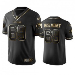 San Francisco 49ers #69 Mike Mcglinchey Black Golden Limited Edition Stitched NFL Jersey
