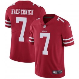 San Francisco 49ers #7 Colin Kaepernick Red Team Color Men's Stitched NFL Vapor Untouchable Limited Jersey