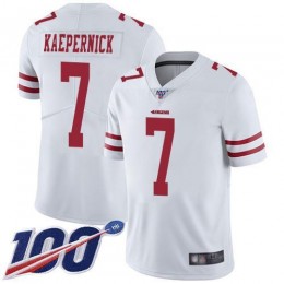 San Francisco 49ers #7 Colin Kaepernick White Men's Stitched NFL 100th Season Vapor Limited Jersey