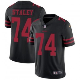 San Francisco 49ers #74 Joe Staley Black Alternate Men's Stitched NFL Vapor Untouchable Limited Jersey