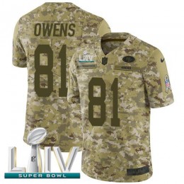San Francisco 49ers #81 Jordan Matthews Camo Super Bowl LIV 2020 Men's Stitched NFL Limited 2018 Salute To Service Jersey