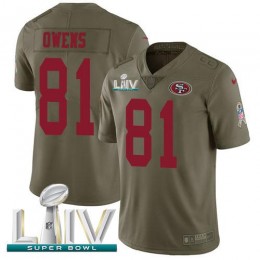 San Francisco 49ers #81 Jordan Matthews Olive Super Bowl LIV 2020 Men's Stitched NFL Limited 2017 Salute To Service Jersey