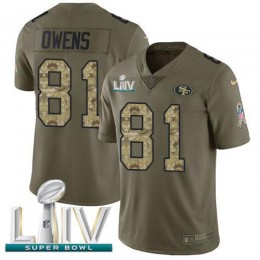 San Francisco 49ers #81 Jordan Matthews Olive/Camo Super Bowl LIV 2020 Men's Stitched NFL Limited 2017 Salute To Service Jersey