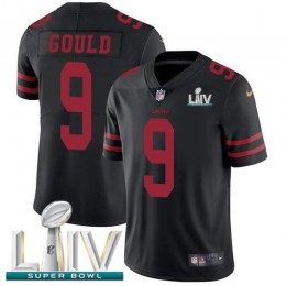 San Francisco 49ers #9 Robbie Gould Black Super Bowl LIV 2020 Alternate Men's Stitched NFL Vapor Untouchable Limited Jersey