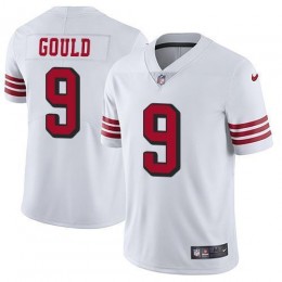 San Francisco 49ers #9 Robbie Gould White Rush Men's Stitched NFL Vapor Untouchable Limited Jersey