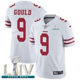San Francisco 49ers #9 Robbie Gould White Super Bowl LIV 2020 Men's Stitched NFL Vapor Untouchable Limited Jersey