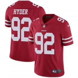 San Francisco 49ers #92 Kerry Hyder Red Team Color Men's Stitched NFL Vapor Untouchable Limited Jersey