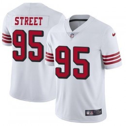 San Francisco 49ers #95 Kentavius Street White Rush Men's Stitched NFL Vapor Untouchable Limited Jersey