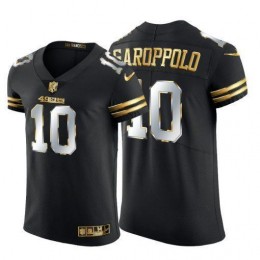 San Francisco 49ers #10 Jimmy Garoppolo Men's Black Edition Vapor Untouchable Elite NFL Jersey