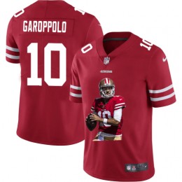 San Francisco 49ers #10 Jimmy Garoppolo Men's Player Signature Moves Vapor Limited NFL Jersey Red