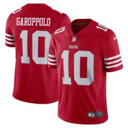 San Francisco 49ers #10 Jimmy Garoppolo Scarlet Men's 2022-23 Limited Stitched NFL Vapor Untouchable Jersey