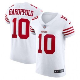San Francisco 49ers #10 Jimmy Garoppolo White Men's 2022-23 Authentic Stitched NFL Vapor Untouchable Elite Jersey