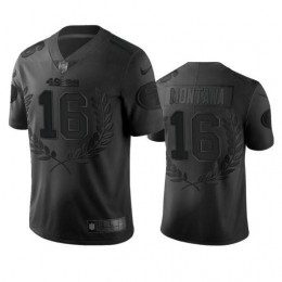 San Francisco 49ers #16 Joe Montana Men's Black NFL MVP Limited Edition Jersey