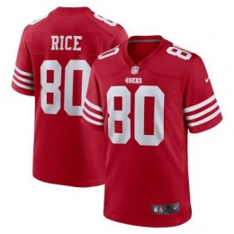 San Francisco 49ers #80 Jerry Rice Men's 2022 Player Game Jersey – Scarlet