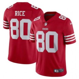 San Francisco 49ers #80 Jerry Rice Scarlet Men's 2022-23 Limited Stitched NFL Vapor Untouchable Jersey