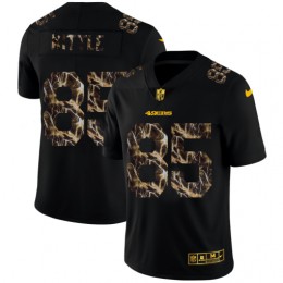 San Francisco 49ers #85 George Kittle Men's Black Flocked Lightning Vapor Limited NFL Jersey