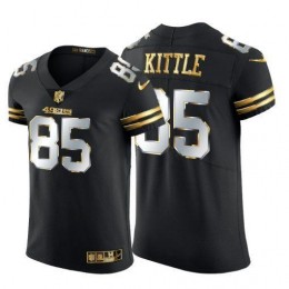 San Francisco 49ers #85 George Kittle Men's Black Edition Vapor Untouchable Elite NFL Jersey