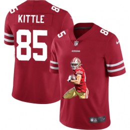 San Francisco 49ers #85 George Kittle Men's Player Signature Moves Vapor Limited NFL Jersey Red
