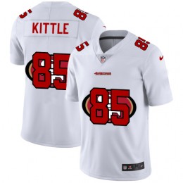 San Francisco 49ers #85 George Kittle White Men's Team Logo Dual Overlap Limited NFL Jersey