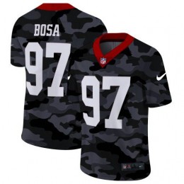 San Francisco 49ers #97 Nick Bosa Men's 2020 Black CAMO Vapor Untouchable Limited Stitched NFL Jersey