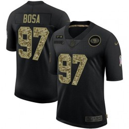 San Francisco 49ers #97 Nick Bosa Men's 2020 Salute To Service Camo Limited NFL Jersey Black