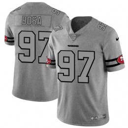 San Francisco 49ers #97 Nick Bosa Men's Gray Gridiron II Vapor Untouchable Limited NFL Jersey