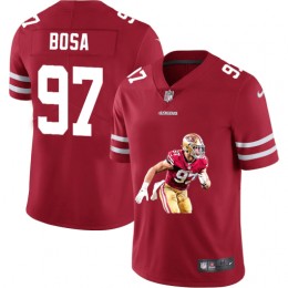 San Francisco 49ers #97 Nick Bosa Men's Player Signature Moves Vapor Limited NFL Jersey Red