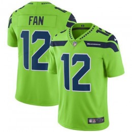 Seahawks #12 Fan Green Men's Stitched NFL Limited Rush Jersey