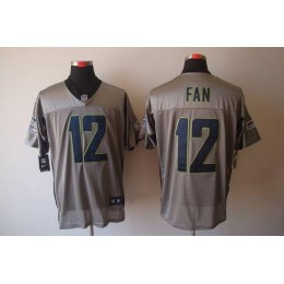 Seahawks #12 Fan Grey Shadow Men's Stitched NFL Elite Jersey
