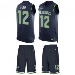 Seahawks #12 Fan Steel Blue Team Color Men's Stitched NFL Limited Tank Top Suit Jersey