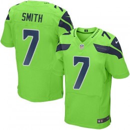 Seahawks #7 Geno Smith Green Men's Stitched NFL Elite Rush Jersey