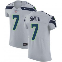 Seahawks #7 Geno Smith Grey Alternate Men's Stitched NFL New Elite Jersey