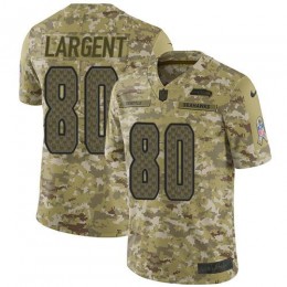 Seahawks #80 Steve Largent Camo Men's Stitched NFL Limited 2018 Salute To Service Jersey