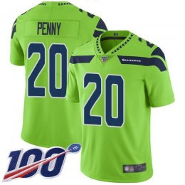 Seattle Seahawks #20 Rashaad Penny Green Men's Stitched NFL Limited Rush 100th Season Jersey