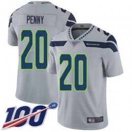 Seattle Seahawks #20 Rashaad Penny Grey Alternate Men's Stitched NFL 100th Season Vapor Limited Jersey