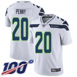 Seattle Seahawks #20 Rashaad Penny White Men's Stitched NFL 100th Season Vapor Limited Jersey