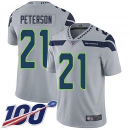 Seattle Seahawks #21 Adrian Peterson Grey Alternate Men's Stitched NFL 100th Season Vapor Untouchable Limited Jersey