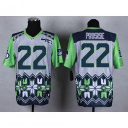 Seattle Seahawks #22 C. J. Prosise Grey Men's Stitched NFL Elite Noble Fashion Jersey