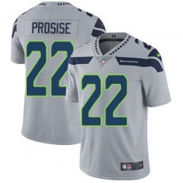Seattle Seahawks #22 C. J. Prosise Grey Alternate Men's Stitched NFL Vapor Untouchable Limited Jersey