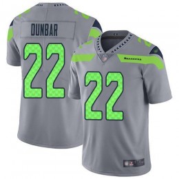 Seattle Seahawks #22 Quinton Dunbar Gray Men's Stitched NFL Limited Inverted Legend Jersey