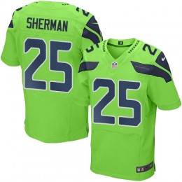 Seattle Seahawks #25 Richard Sherman Green Men's Stitched NFL Elite Rush Jersey