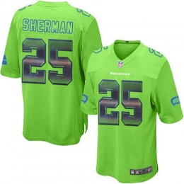 Seattle Seahawks #25 Richard Sherman Green Alternate Men's Stitched NFL Limited Strobe Jersey