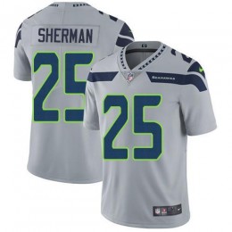 Seattle Seahawks #25 Richard Sherman Grey Alternate Men's Stitched NFL Vapor Untouchable Limited Jersey